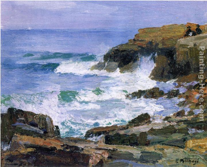 Looking out to Sea painting - Edward Potthast Looking out to Sea art painting